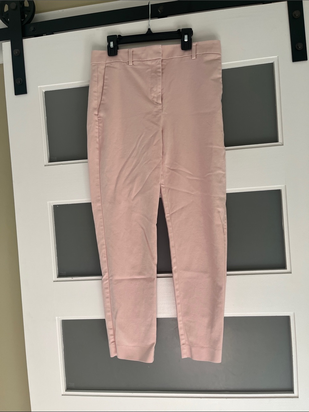 Women's Pink Slim soft cotton blend chino pants 2